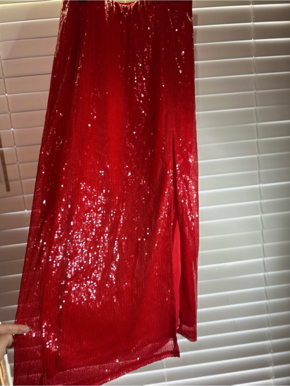 Red Sequin Women's Skirt